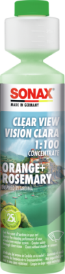SONAX Clear View 1:100 – koncentrat za pranje stakala - naranča + ružmarin, 250 ml SCS03951410