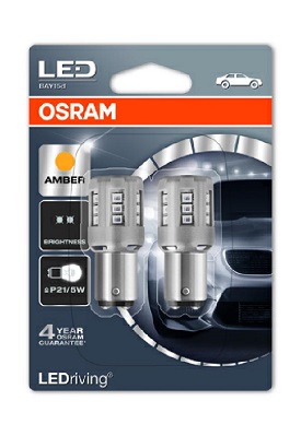 OSRAM ŽARNICA LED 1W 12V BAY15D  - ORANŽNA >>> 7528DYP