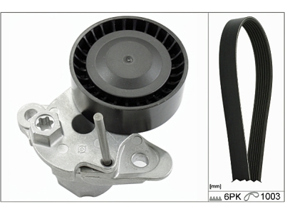 Komplet klinastog rebrastog remena INA 529 0159 10