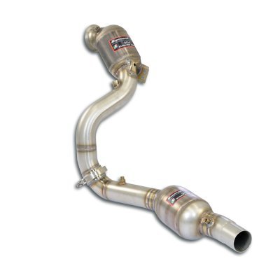 Levý downpipe s dvěma katalyzátory a přírubami pro senzory Supersprint 724891