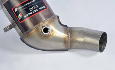 Levý downpipe s metalickým katalyzátorem 200CPSI Supersprint 756541