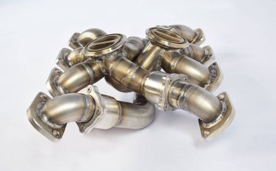 Výfukové svody, pravá + levá, STEEL 310S - k originálnímu turbodmychadlu Supersprint 986701