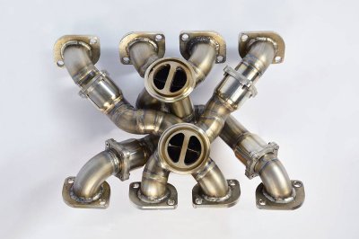 Výfukové svody, pravá + levá, STEEL 310S - k originálnímu turbodmychadlu Supersprint 986701