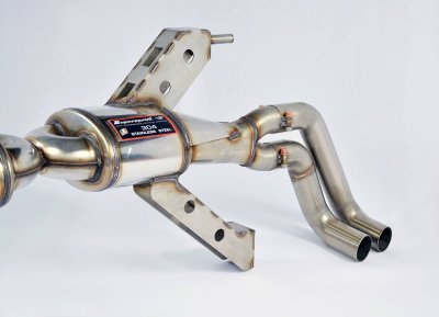 Zadní díl výfuku, typ "Racing" pravá - levá 4 výstupy - nahrazuje hlavní katalyzátor - lze nainstalovat na originální koncovky - 18 Kg Supersprint 350834