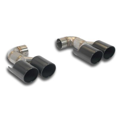 Sada koncovek výfuku, pravá ∅90 mm – levá ∅90 mm "Gun Metal Grey" Supersprint 982146