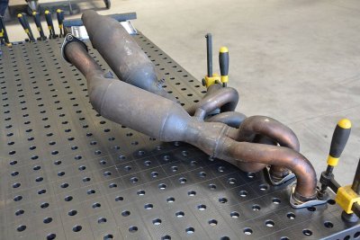 Metallic catalytic converter HJS, 100CPSI kit for OEM headers(Weld on connection) Supersprint 044021