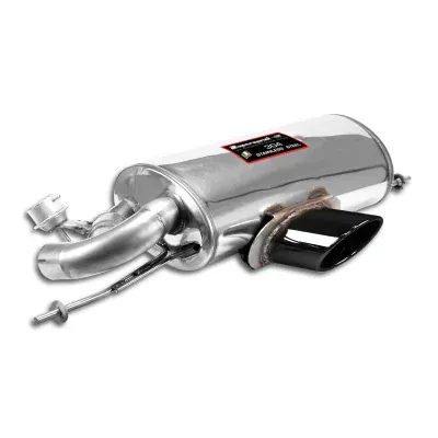 Rear Exhaust "Gun Metal Grey" oval tail pipe 150x105 with bypass valve Supersprint 441705