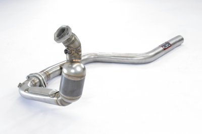 Downpipe levý + přední trubka + první kovový katalyzátor Supersprint 843822
