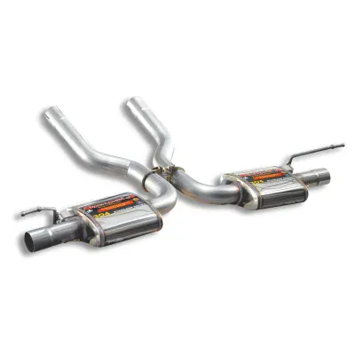 Rear exhaust "Racing" Right - Left OO100 "Gun Metal Grey" Supersprint 248146