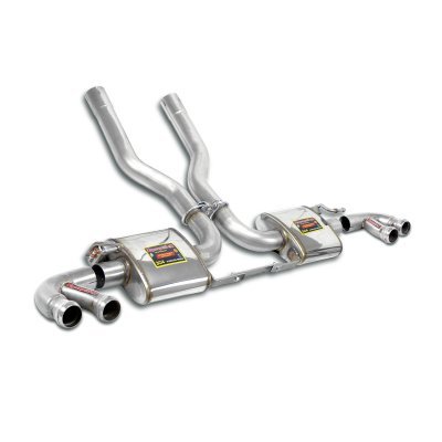 Rear exhaust Right - Left "Racing" + "Y-Pipe" for OEM endpipes Supersprint 245854