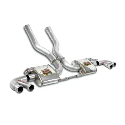 Rear exhaust Right - Left "Racing" + "Y-Pipe" for OEM endpipes Supersprint 245854