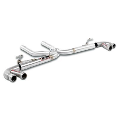 Rear pipe Right - Left(Muffler delete) + connecting "Y-Pipe" for OEM endpipes Supersprint 245754