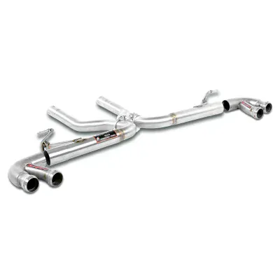 Rear pipe Right - Left(Muffler delete) + connecting "Y-Pipe" for OEM endpipes Supersprint 245754