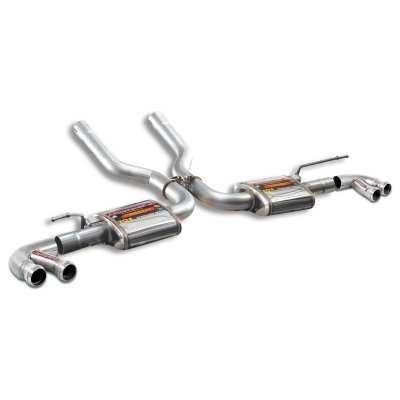 Rear exhaust "Racing" Right - Left + "Y-Pipe" for OEM endpipes Supersprint 245734
