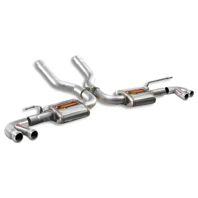 Rear exhaust "Racing" Right - Left + "Y-Pipe" for OEM endpipes Supersprint 245734