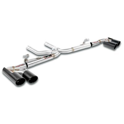 Rear pipe Right - Left OO100(Muffler delete) "Gun Metal Grey" Supersprint 248156