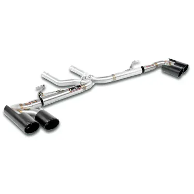 Rear pipe Right - Left OO100(Muffler delete) "Gun Metal Grey" Supersprint 248156