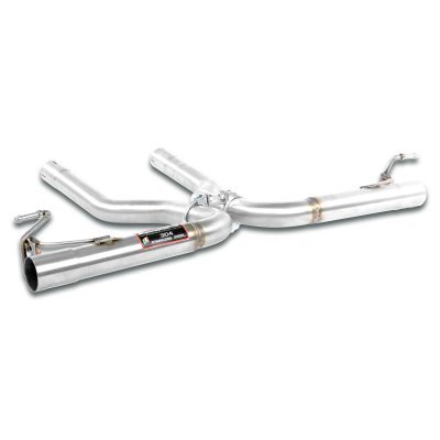 Rear pipe Right - Left OO100(Muffler delete) "Gun Metal Grey" Supersprint 248156