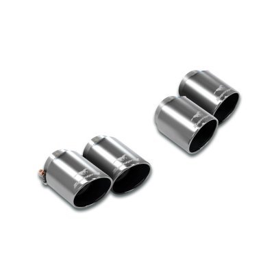 Sada koncovek výfuku "Gun Metal Grey" – zaoblená hrana, pravá ∅100 mm – levá ∅100 mm Supersprint 525276