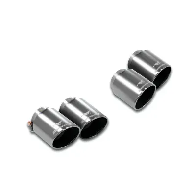 Sada koncovek výfuku "Gun Metal Grey" – zaoblená hrana, pravá ∅100 mm – levá ∅100 mm Supersprint 525276