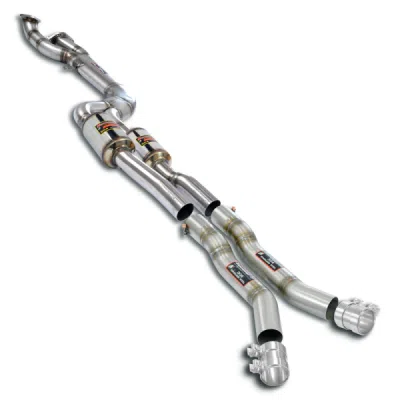 J-Pipe Touring PackageDeletes the secondary catalytics + OPFs + mid resonatorAccepts the Std - Oem muffler Supersprint 528420
