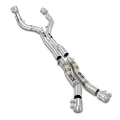 Straight Pipe Race PackageDeletes the OPFs + mid resonatorAccepts the Std - Oem muffler Supersprint 746010