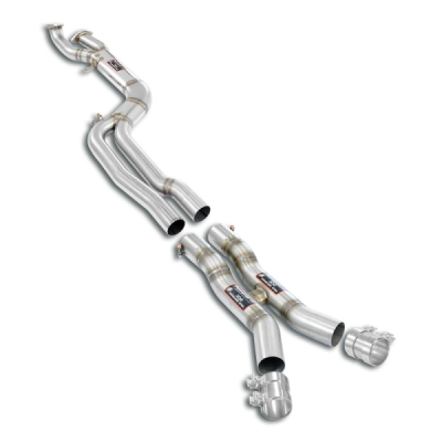 J-Pipe Race PackageDeletes the secondary catalytics + OPFs + mid resonatorAccepts the Std - Oem muffler Supersprint 527710