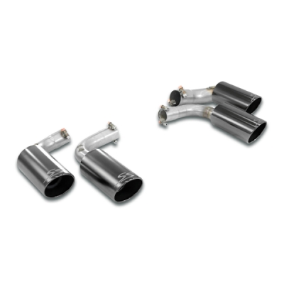 Sada koncovek výfuku, pravá ∅100 mm - levá ∅100 mm "Gun Metal Grey" Supersprint 249536