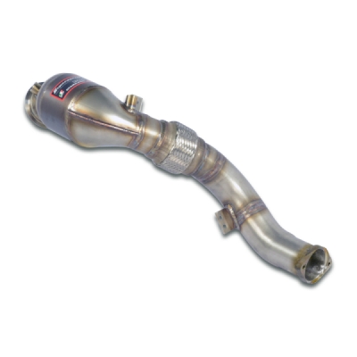 Turbo downpipe kit + Metallic catalytic Right(Replaces primary and secondary catalytics)Accepts the stock tertiary catalytics Supersprint 529221