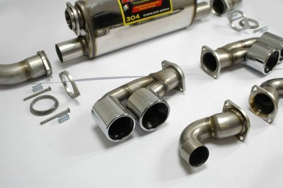 Zadní díl výfuku pravý - levý "Sport" + Metalické katalyzátory Supersprint 244404