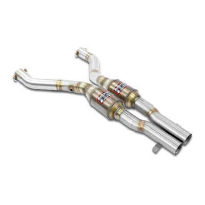 Front exhaust with Metallic catalytic right + left 100 CPSI Supersprint 045732