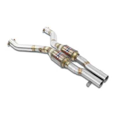Front exhaust with Metallic catalytic right + left 100 CPSI Supersprint 045732
