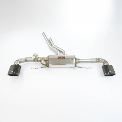 Rear exhaust right - left with valve, endpipes "GT Black" (170x105mm) Supersprint 779835