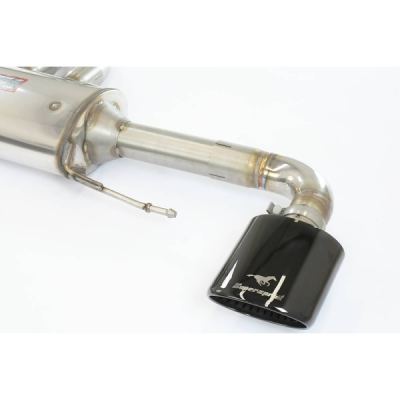 Rear exhaust right - left with valve, endpipes "GT Black" (170x105mm) Supersprint 779835