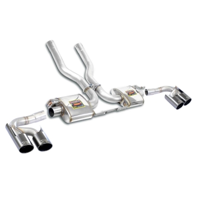 Rear exhaust Right - Left "Racing" OO100 "Gun Metal Grey" Supersprint 245846