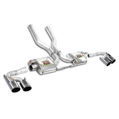 Rear exhaust Right - Left "Racing" OO100 "Gun Metal Grey" Supersprint 245846