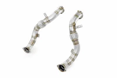 Turbo downpipe kit, pravá-levá (nahrazuje první a druhý katalyzátor) (třetí katalyzátor zůstává zachován) Supersprint 528111