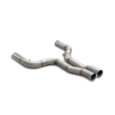 X-Pipe packageDeletes the Stock resonatorsCalifornia emission compliant Mid section Supersprint 745840