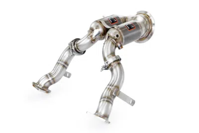 Downpipe s metalickým katalyzátorem, pravá-levá (pro vozy s levostranným i pravostranným řízením) Supersprint 861221