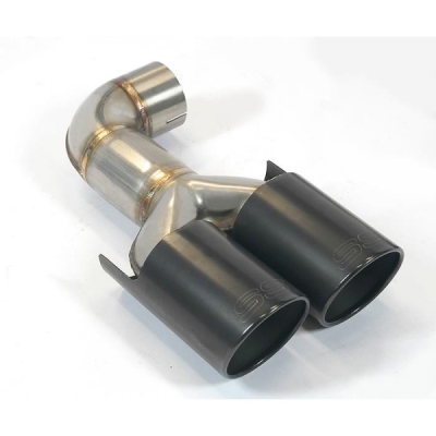 Sada koncovek výfuku, pravá ∅90 mm – levá ∅90 mm "Gun Metal Grey" Supersprint 982146