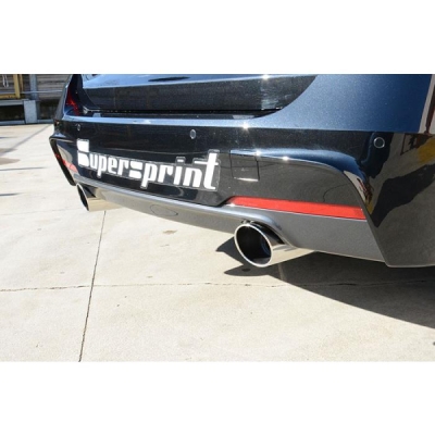 Spojovací trubka + zadní výfuk Pravý O90 - Levý O90 Supersprint 522104