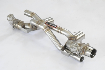 Rear pipe kit Right - Left with valves(Vacuum)(Muffler delete) Supersprint 249034