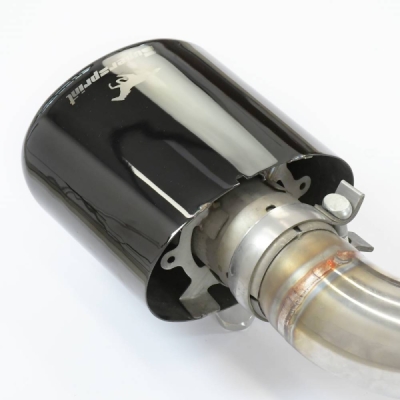 Rear exhaust right - left with valve, endpipes "GT Black" (170x105mm) Supersprint 779835