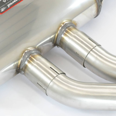 Rear exhaust right - left with valve, endpipes "GT Black" (170x105mm) Supersprint 779835