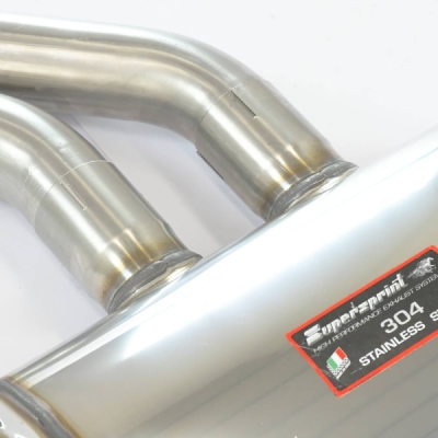 Rear exhaust right - left with valve, endpipes "GT Black" (170x105mm) Supersprint 779835