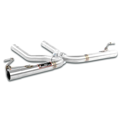 Rear pipe Right - Left OO100(Muffler delete) "Gun Metal Grey" Supersprint 248156