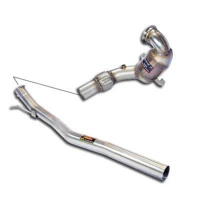 Turbo downpipe kit + metalický katalyzátor 200 CPSI – pro originální středový díl výfuku Supersprint 771741