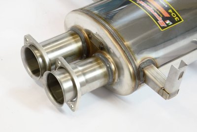 Zadní díl výfuku pravá 80mm + levá 80 mm "LIGHTWEIGHT RACING" - 13,0 kg Supersprint 044006