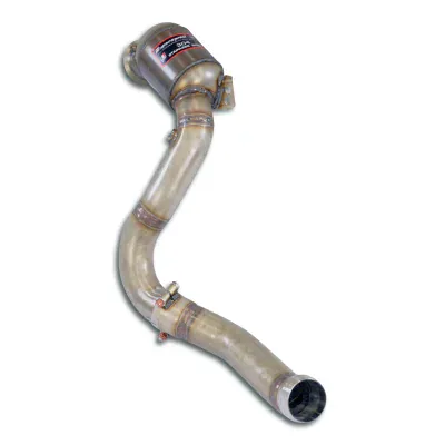Levý downpipe s metalickým pre-katem (nahrazuje druhý katalyzátor) – pro vozy s pravostranným i levostranným řízením Supersprint 725141