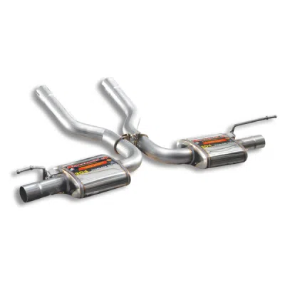 Rear exhaust "Racing" Right - Left OO100 "Gun Metal Grey" Supersprint 248146